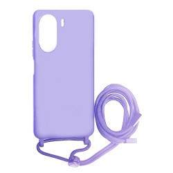 Silicone Case with String for Xiaomi Redmi 13C/Poco C65 Purple Silicone Case with String for Xiaomi Redmi 13C/Poco C65 Purple